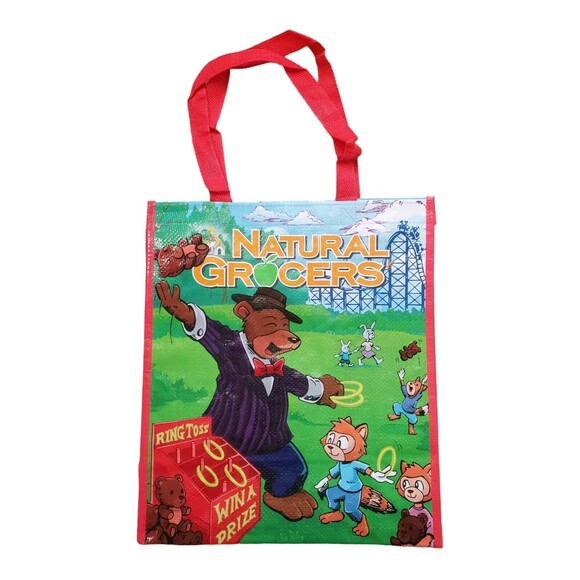 Natural Grocers Bag Reusable Shopping Tote Heavy Duty Plastic Good4u NWOT - Picture 1 of 2